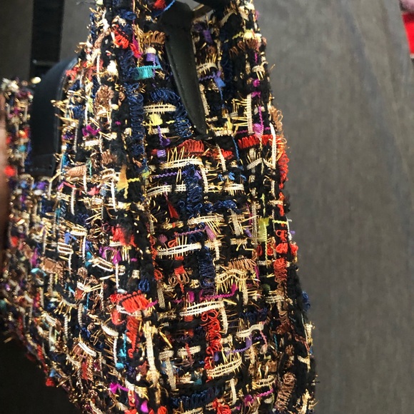 Guess Colorful Tweed Mini-Satchel Bag - Picture 4 of 5